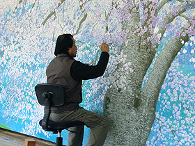 洋画家・三谷祐資/絵画/太陽/月/自然/愛知万博